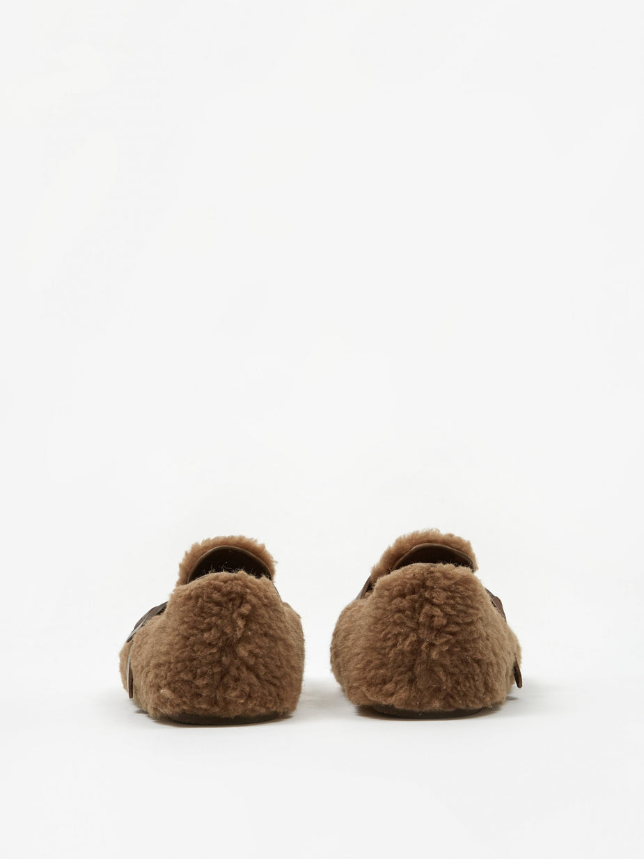 Stand Alone Stand Alone Faux Fur Slip On Shoe - Brown Fur - Brown