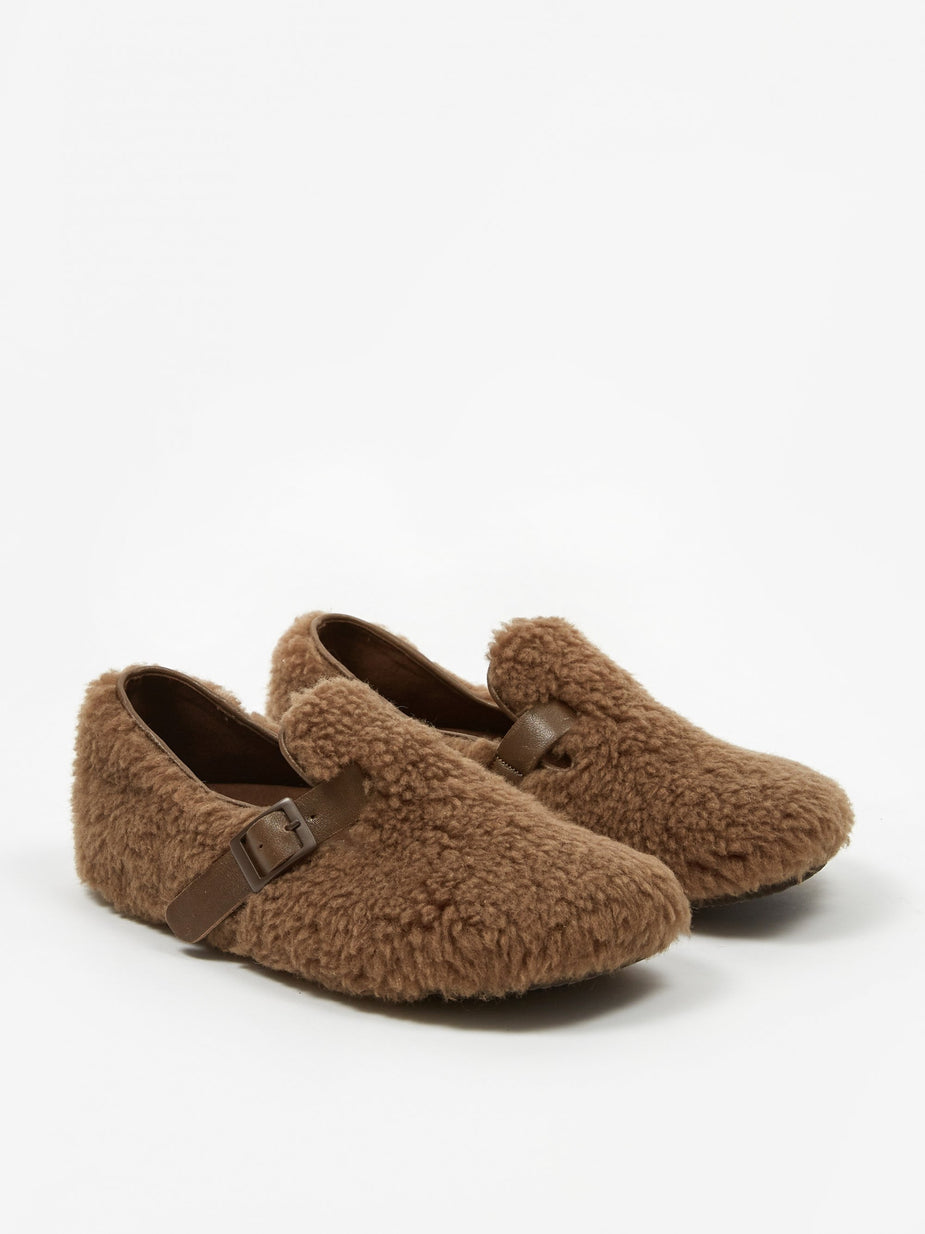 Stand Alone Stand Alone Faux Fur Slip On Shoe - Brown Fur - Brown