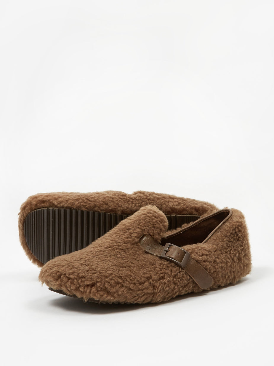 Stand Alone Stand Alone Faux Fur Slip On Shoe - Brown Fur - Brown