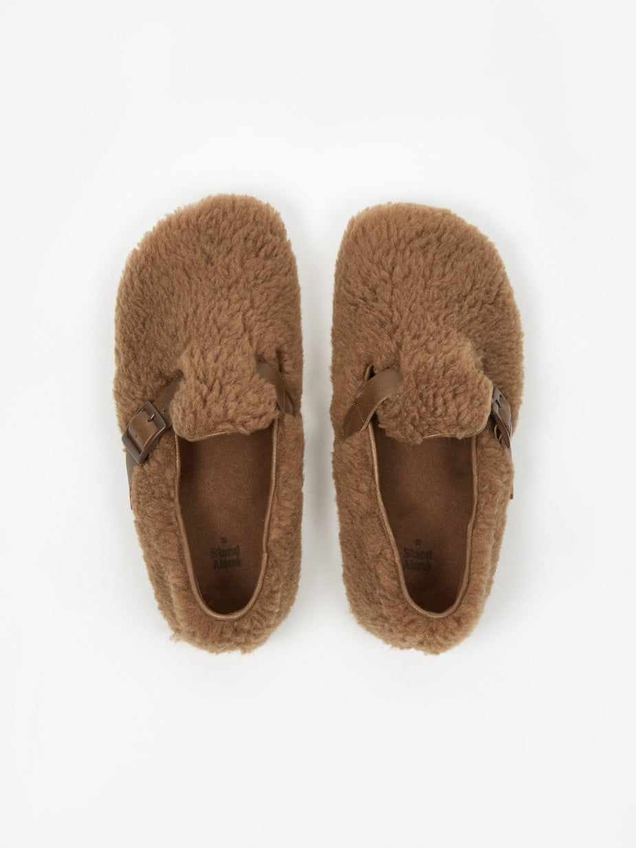 Stand Alone Stand Alone Faux Fur Slip On Shoe - Brown Fur - Brown
