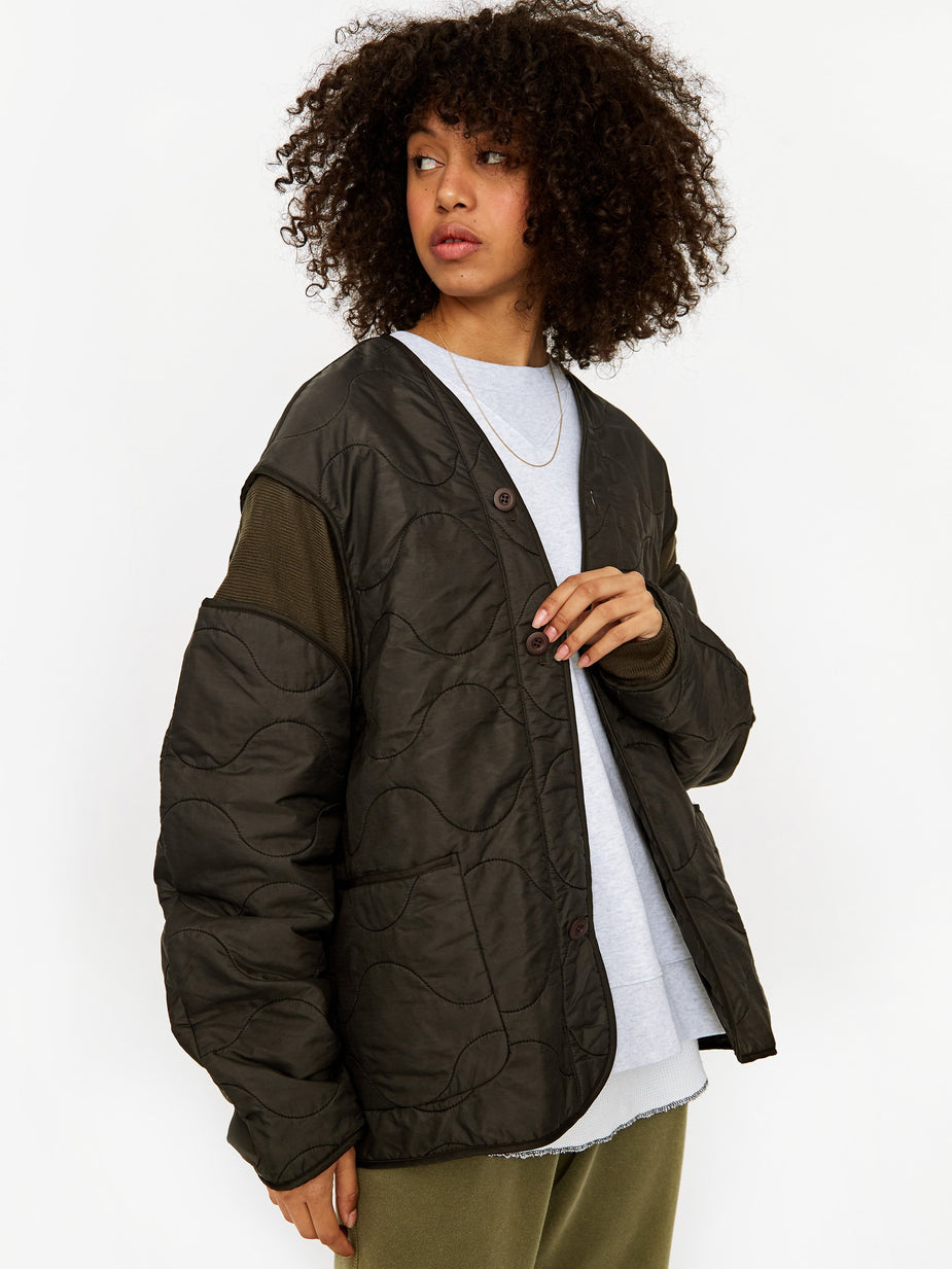 Stand Alone Stand Alone Liner Jacket - Khaki - Neutrals