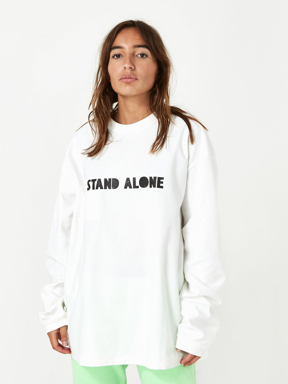 Stand Alone Stand Alone Longlseeve T-Shirt - White - White