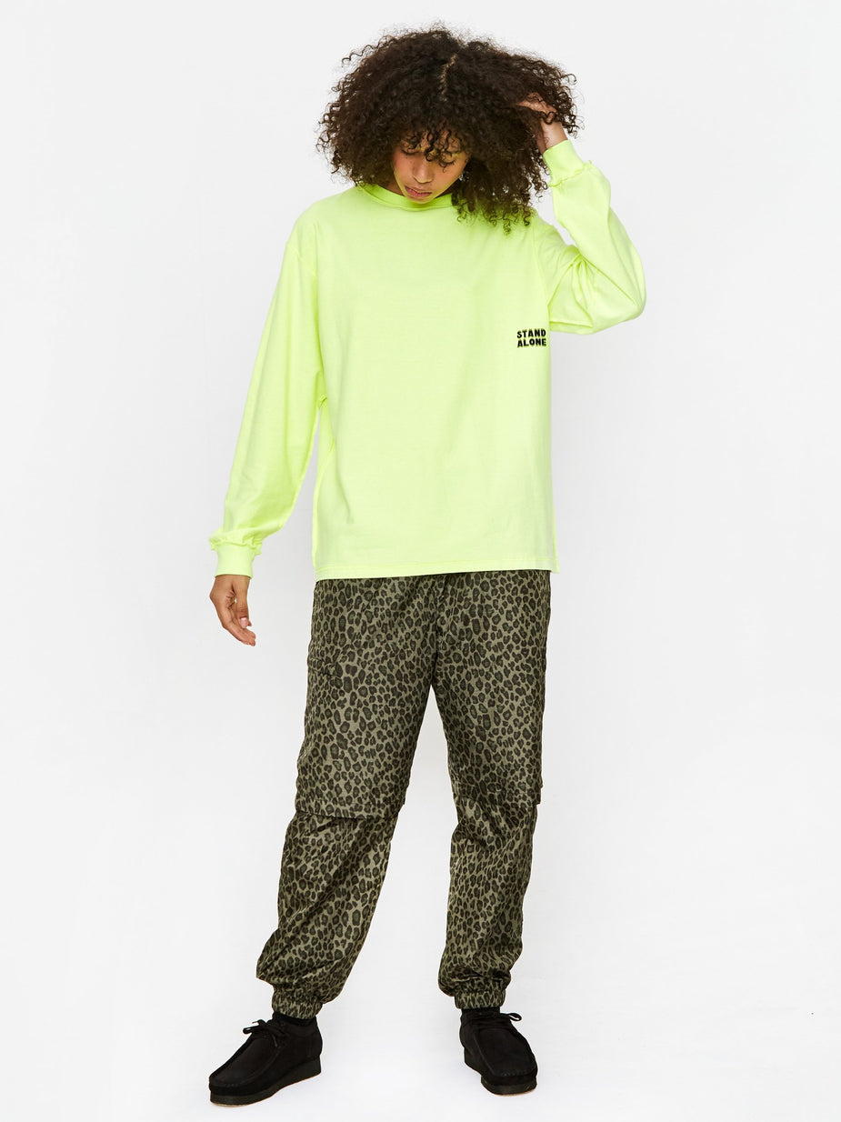 Stand Alone Stand Alone Longsleeve T-Shirt - Neon Yellow - Yellow