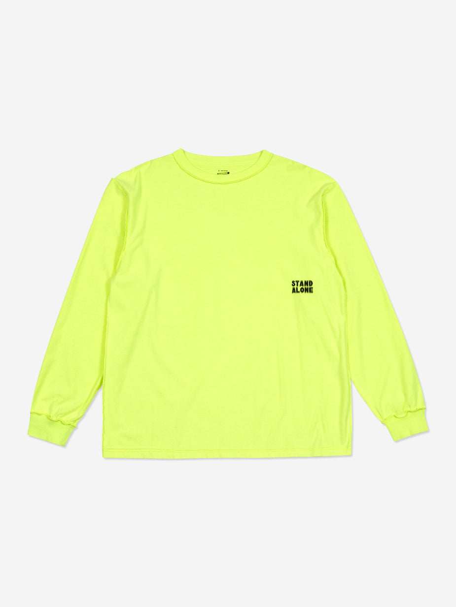 Stand Alone Stand Alone Longsleeve T-Shirt - Neon Yellow - Yellow