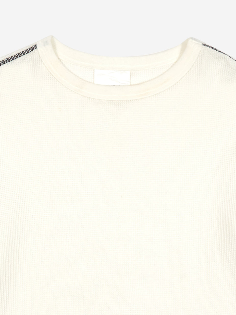 Stand Alone Stand Alone Waffle Longsleeve T-Shirt - White - White