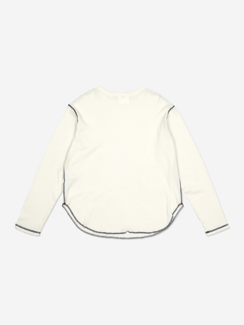 Stand Alone Stand Alone Waffle Longsleeve T-Shirt - White - White