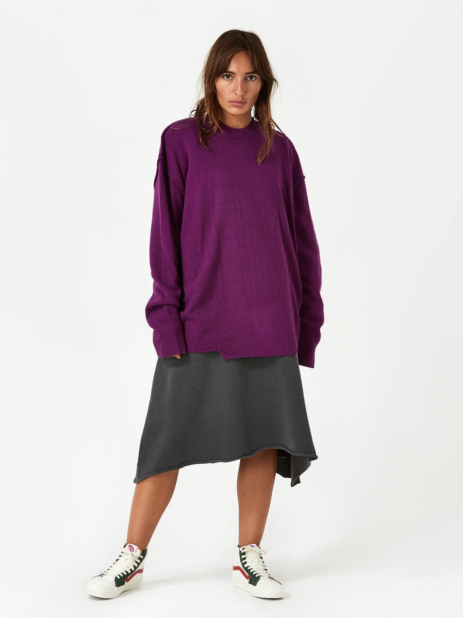 Stand Alone Stand Alone Oversized Knit Jumper - Purple - Purple