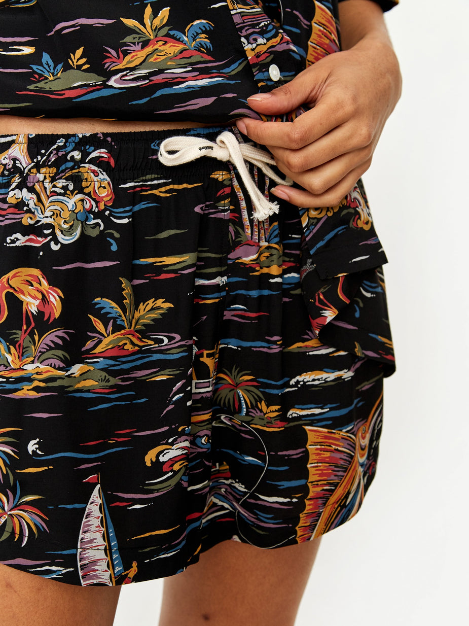 Stand Alone Stand Alone Print Short - Black - Black
