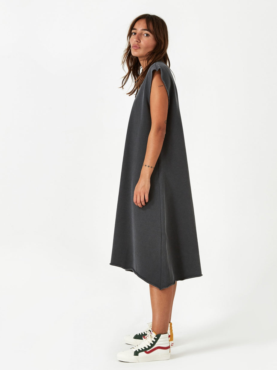 Stand Alone Stand Alone Sleeveless Pigment Dye T-Shirt Dress - Grey - Grey