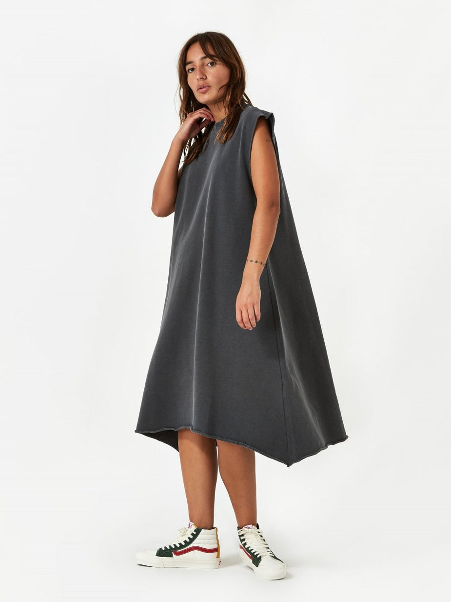 Stand Alone Stand Alone Sleeveless Pigment Dye T-Shirt Dress - Grey - Grey
