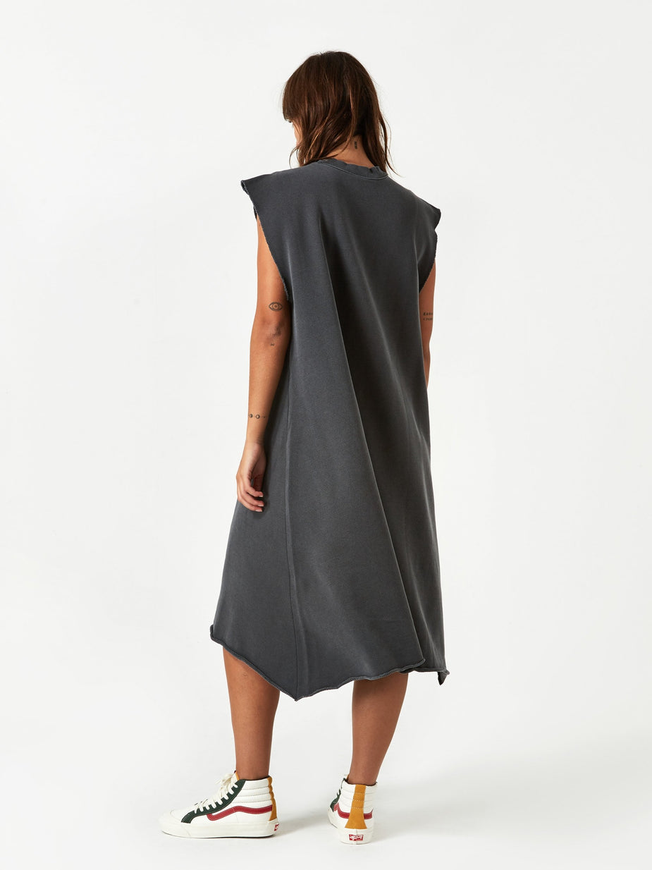 Stand Alone Stand Alone Sleeveless Pigment Dye T-Shirt Dress - Grey - Grey