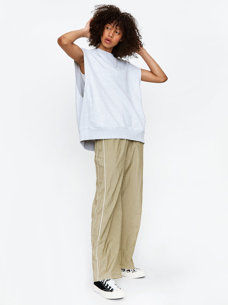 Stand Alone Stand Alone Sleeveless Sweatshirt - Melange Grey - Grey