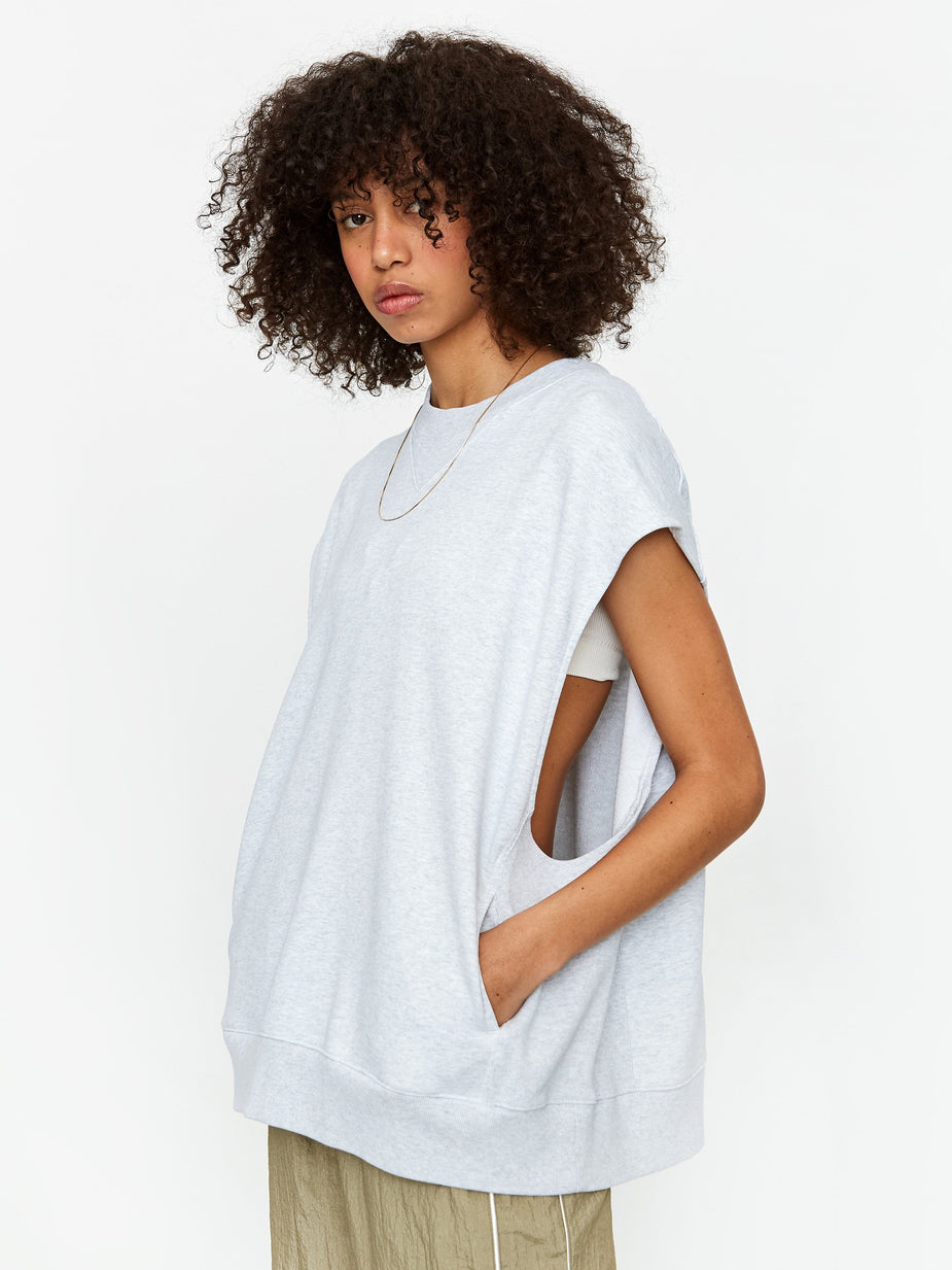 Stand Alone Stand Alone Sleeveless Sweatshirt - Melange Grey - Grey