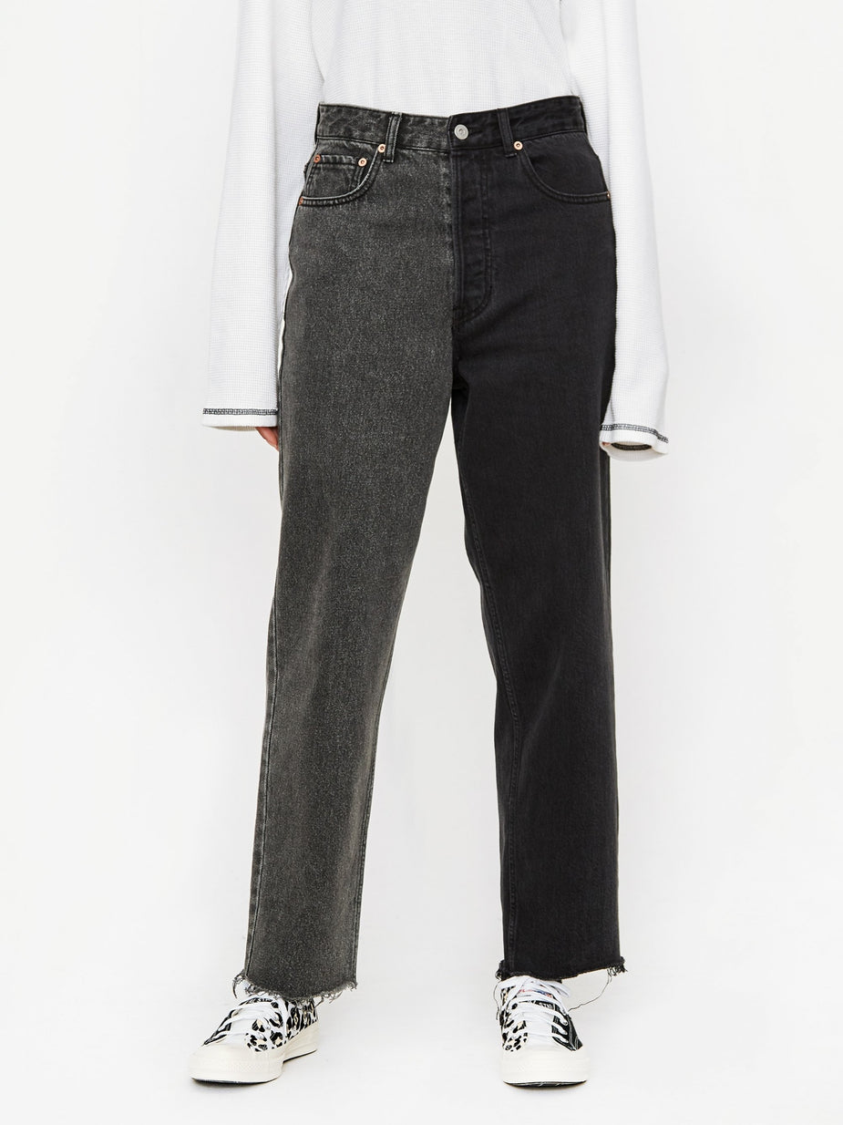 Stand Alone Stand Alone Two Tone Jean - Half Black - Black