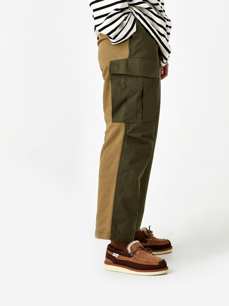 Stand Alone Stand Alone Two Tone Trouser - Khaki - Neutrals