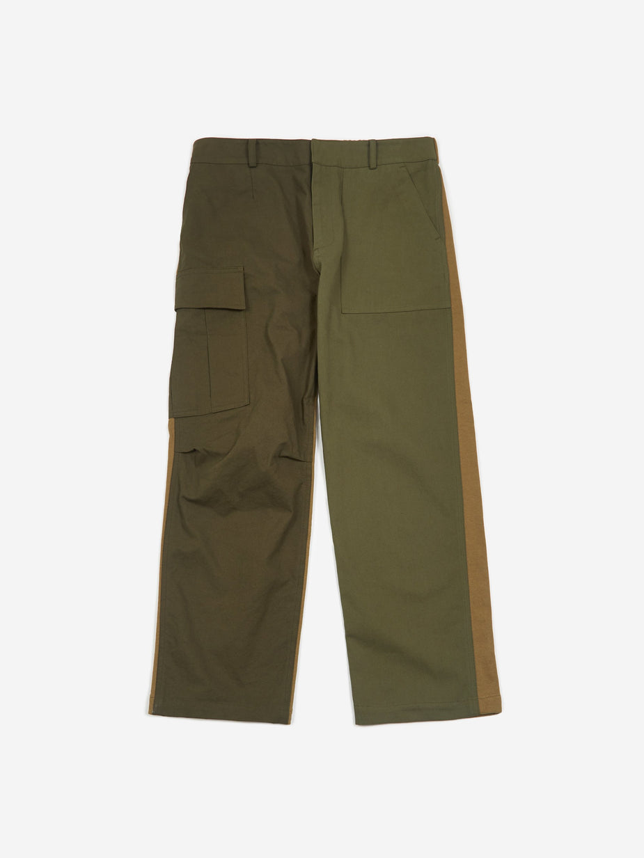 Stand Alone Stand Alone Two Tone Trouser - Khaki - Neutrals
