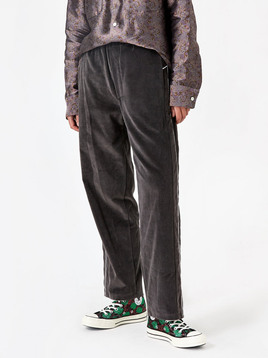 Stand Alone Stand Alone Velvet Loose Fit Trouser - Grey - Grey