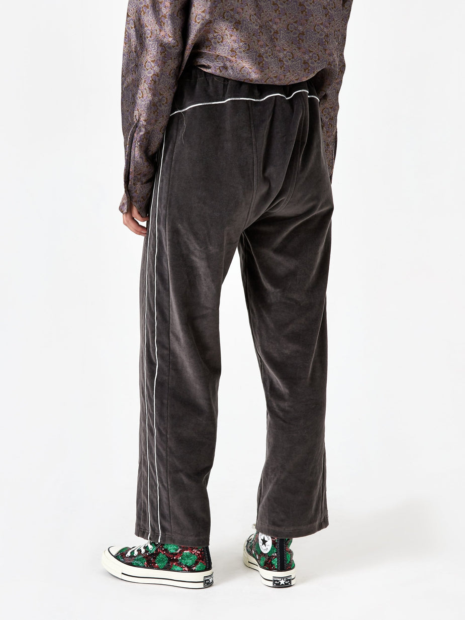 Stand Alone Stand Alone Velvet Loose Fit Trouser - Grey - Grey