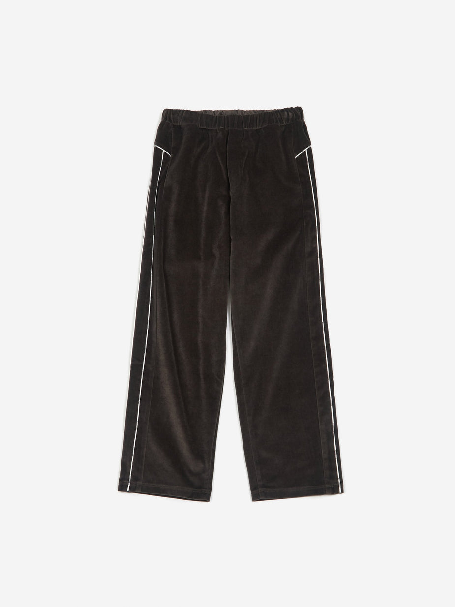 Stand Alone Stand Alone Velvet Loose Fit Trouser - Grey - Grey