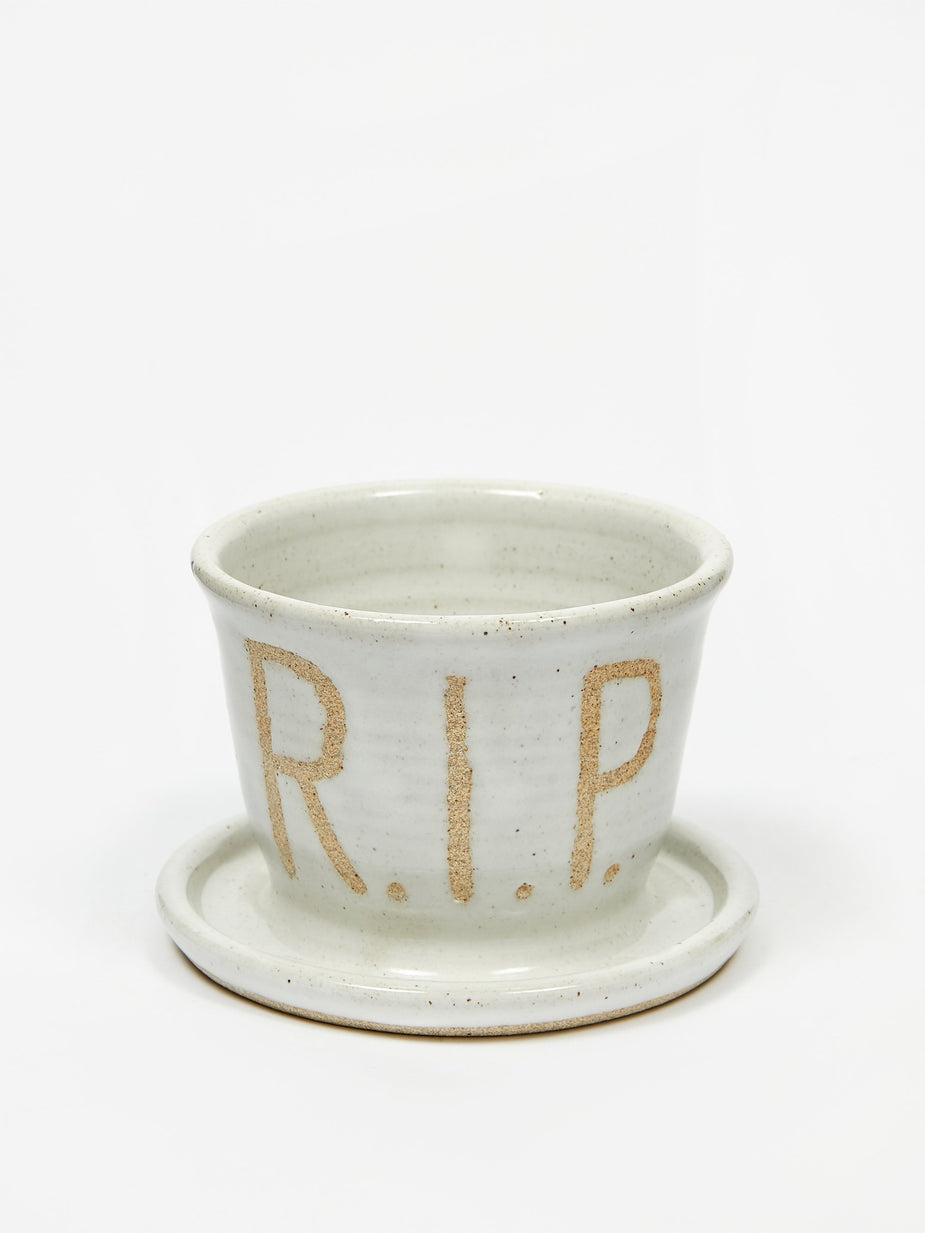 Stardust Ceramix Stardust Ceramix RIP Planter - White Fleck - White