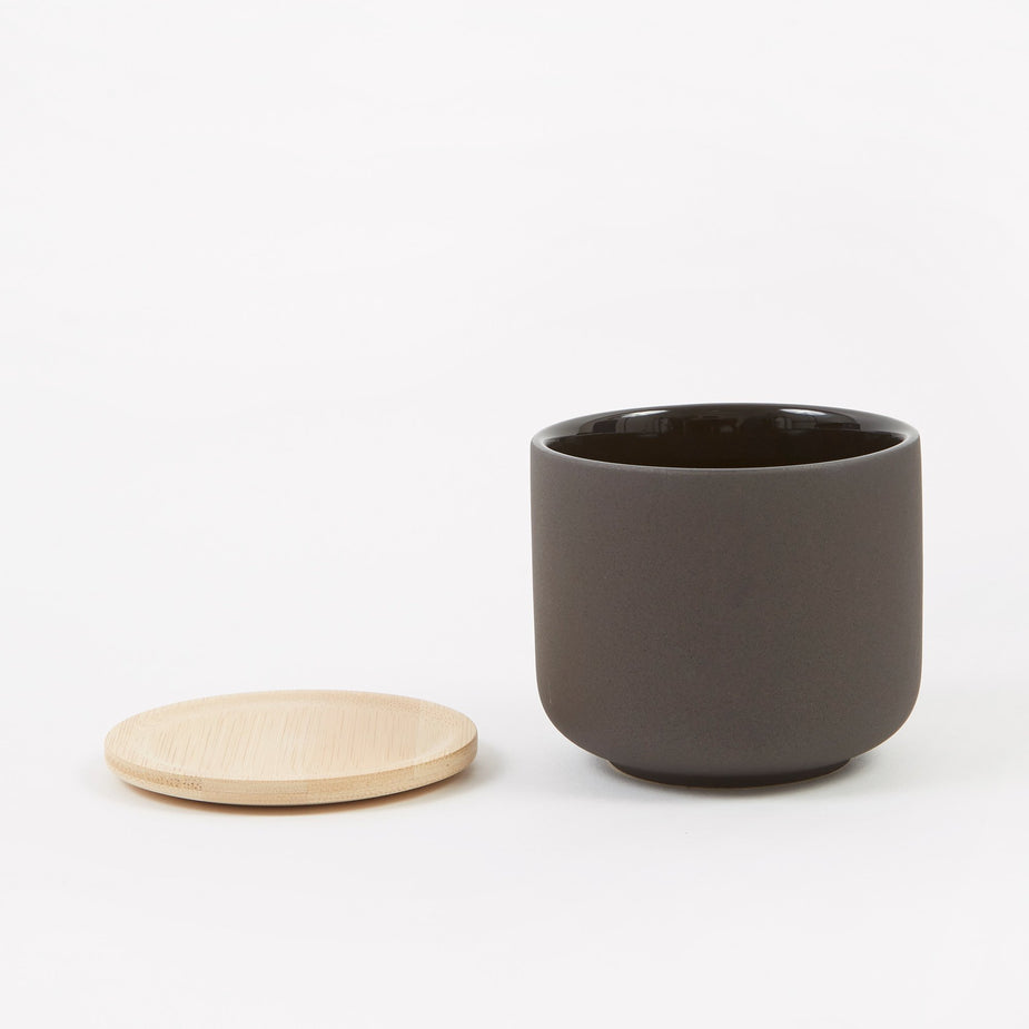 Stelton Stelton Theo Cup With Coaster - Black - Black