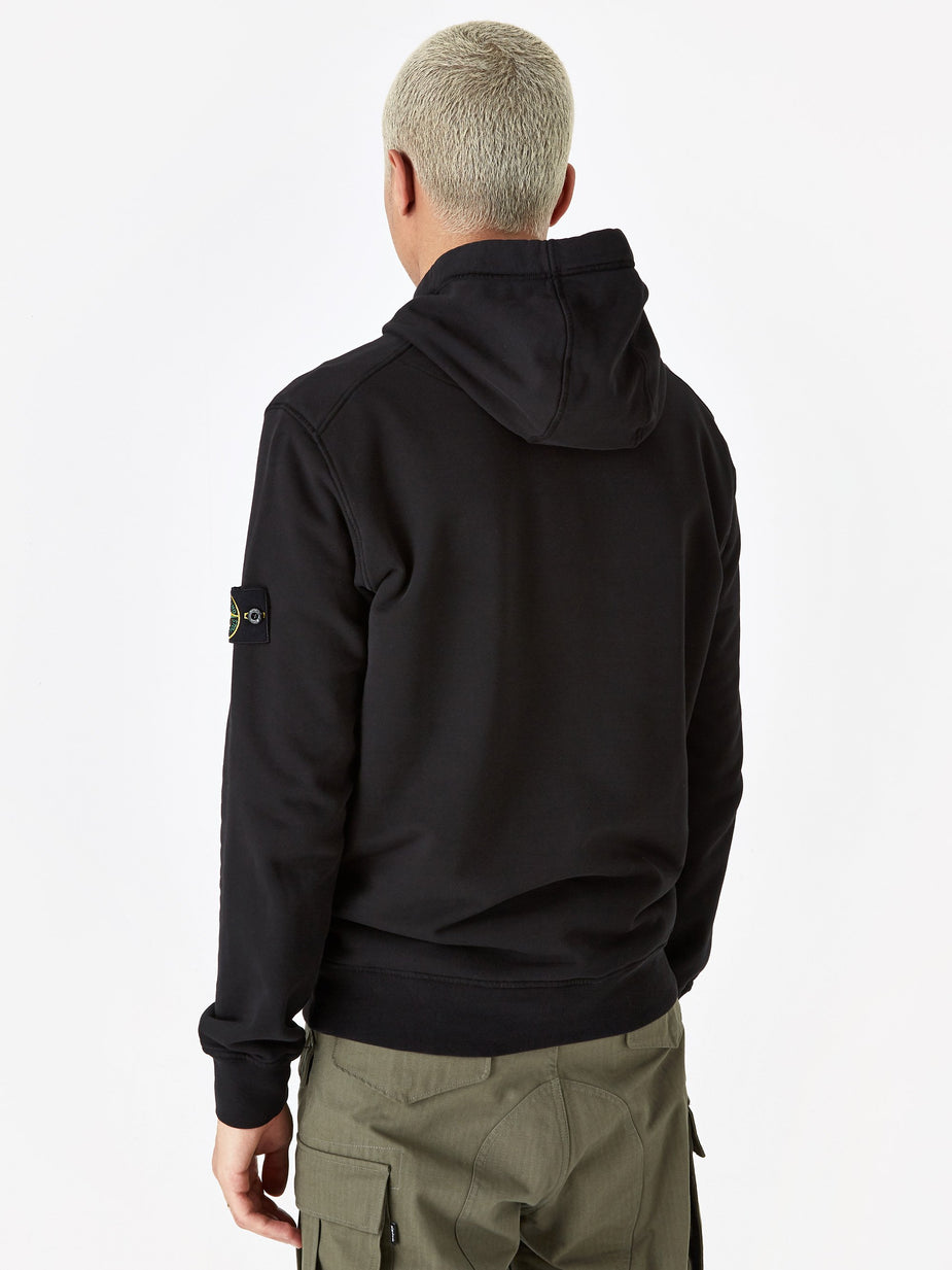 Stone Island Stone Island Cotton Fleece Garment Dyed Sweatshirt - Black - Black