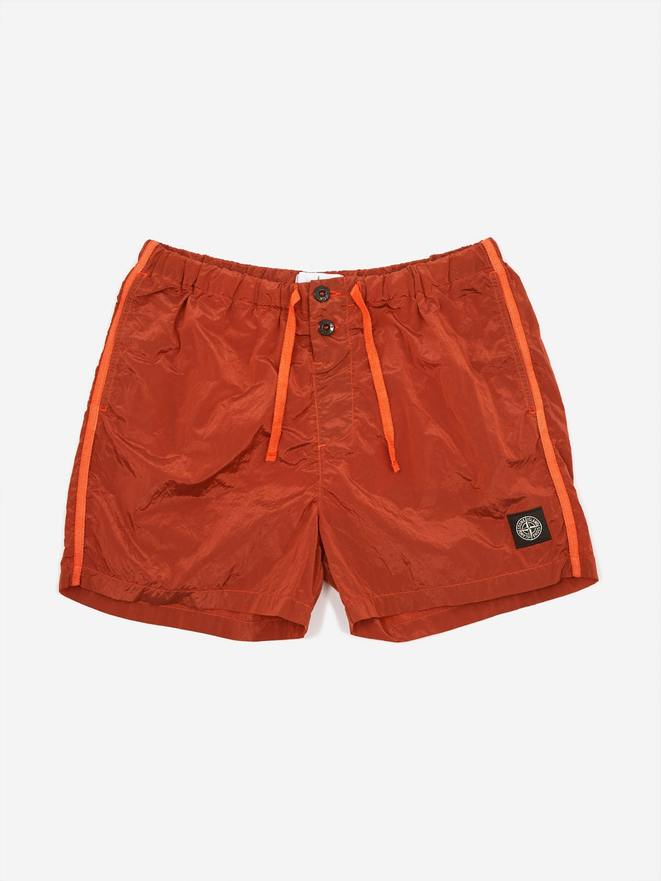Stone Island Stone Island Nylon Metal Garment Dyed Short - Orange Red - Red