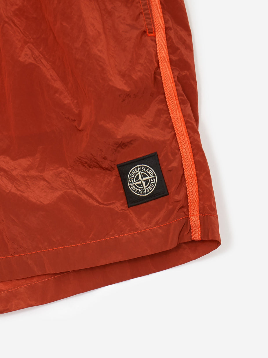 Stone Island Stone Island Nylon Metal Garment Dyed Short - Orange Red - Red