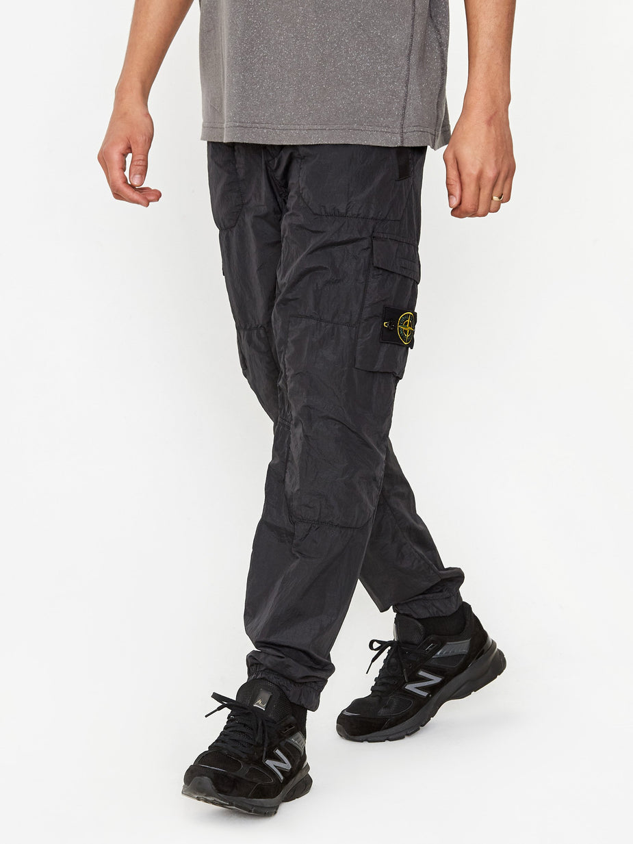 Stone Island Stone Island Seersucker Trouser - Black - Black