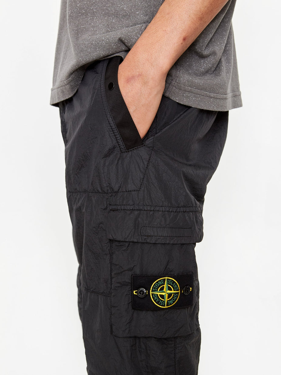 Stone Island Stone Island Seersucker Trouser - Black - Black