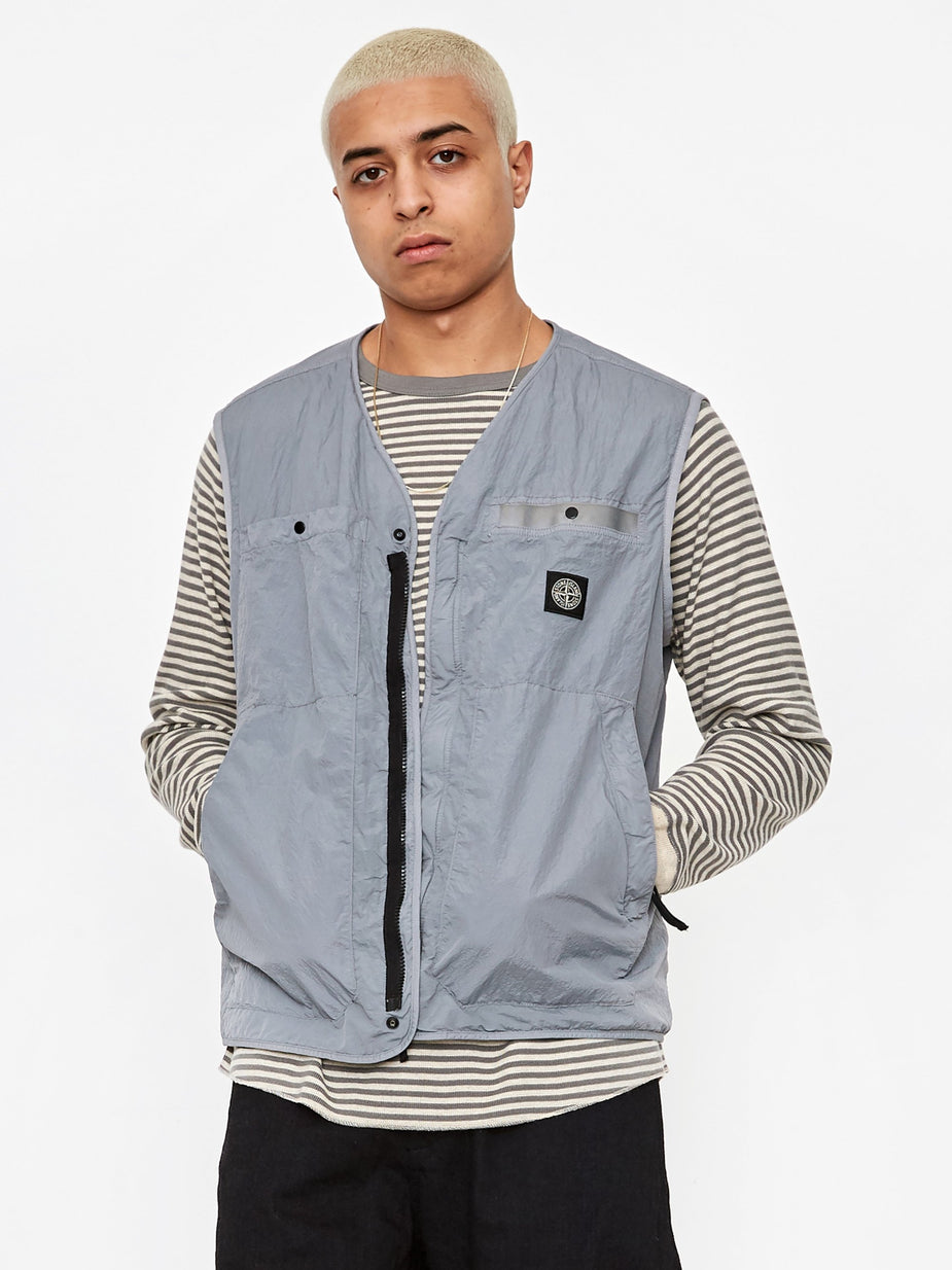 Stone Island Stone Island SI PA/PL Seersucker Vest - Powder - Grey