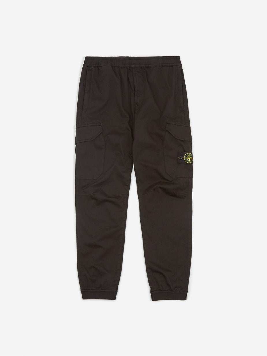 Stone Island Stone Island Stretch Cotton Wool Trouser - Black - Black