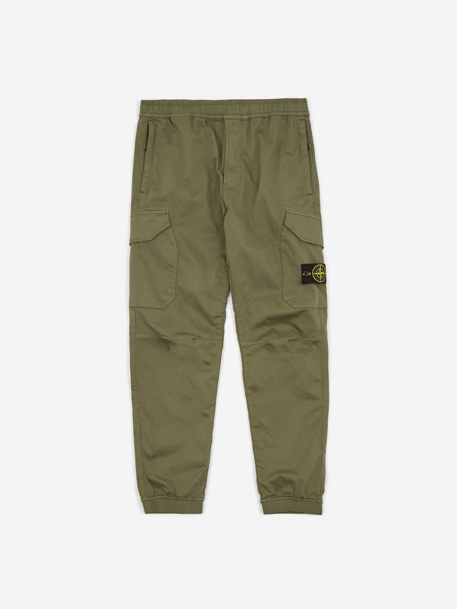 Stone Island Stone Island Stretch Cotton Wool Trouser - Olive - Green