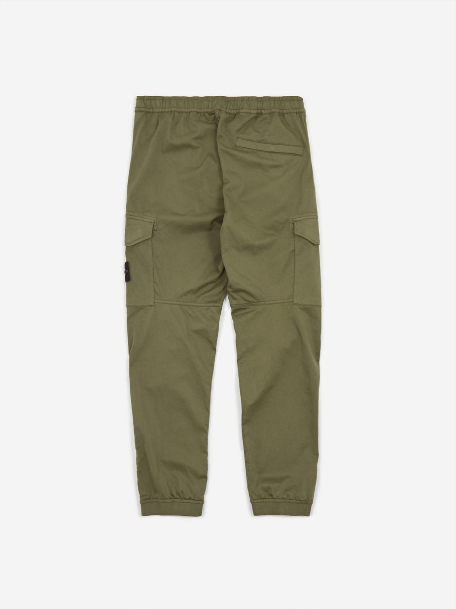 Stone Island Stone Island Stretch Cotton Wool Trouser - Olive - Green