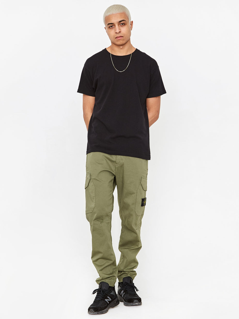 Stone Island Stone Island Stretch Cotton Wool Trouser - Olive - Green