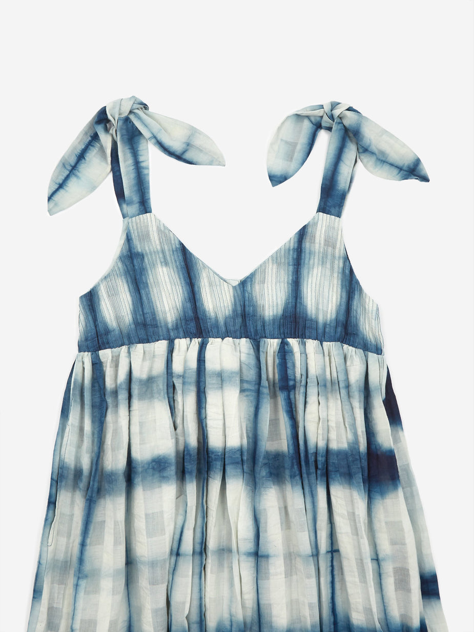 STORY mfg. STORY mfg. Daisy Dress - Sheer Indigo Moon Clamp - Blue