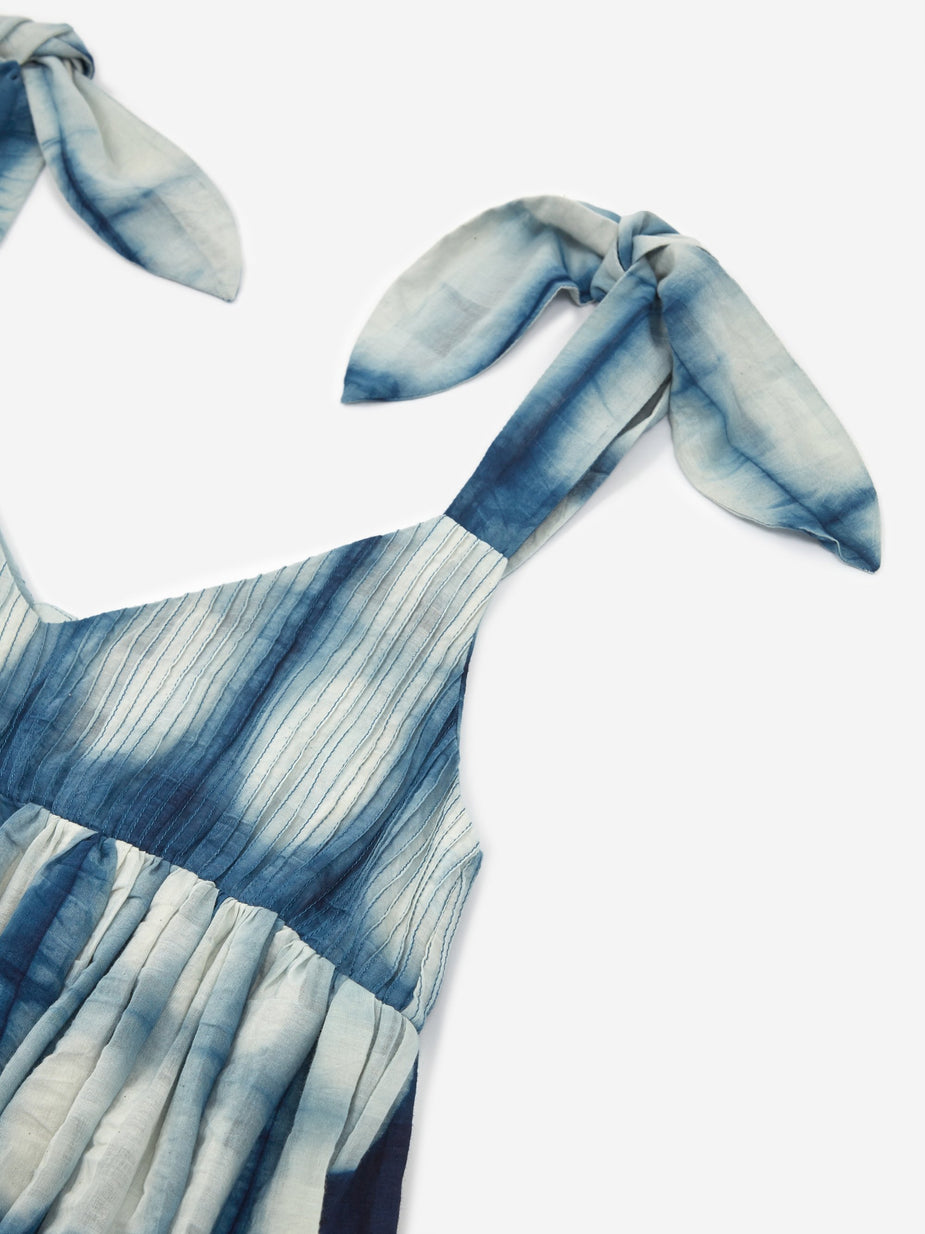 STORY mfg. STORY mfg. Daisy Dress - Sheer Indigo Moon Clamp - Blue