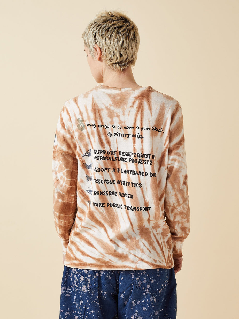 STORY mfg. STORY mfg. Grateful Longsleeve T-Shirt - Bark Ripple - Other