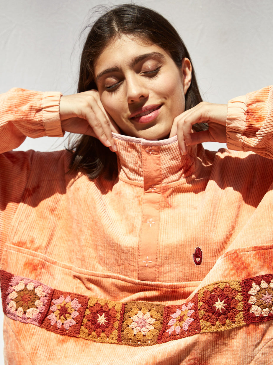 STORY mfg. STORY mfg. Polite Pullover Jacket - Peach Ripple - Other