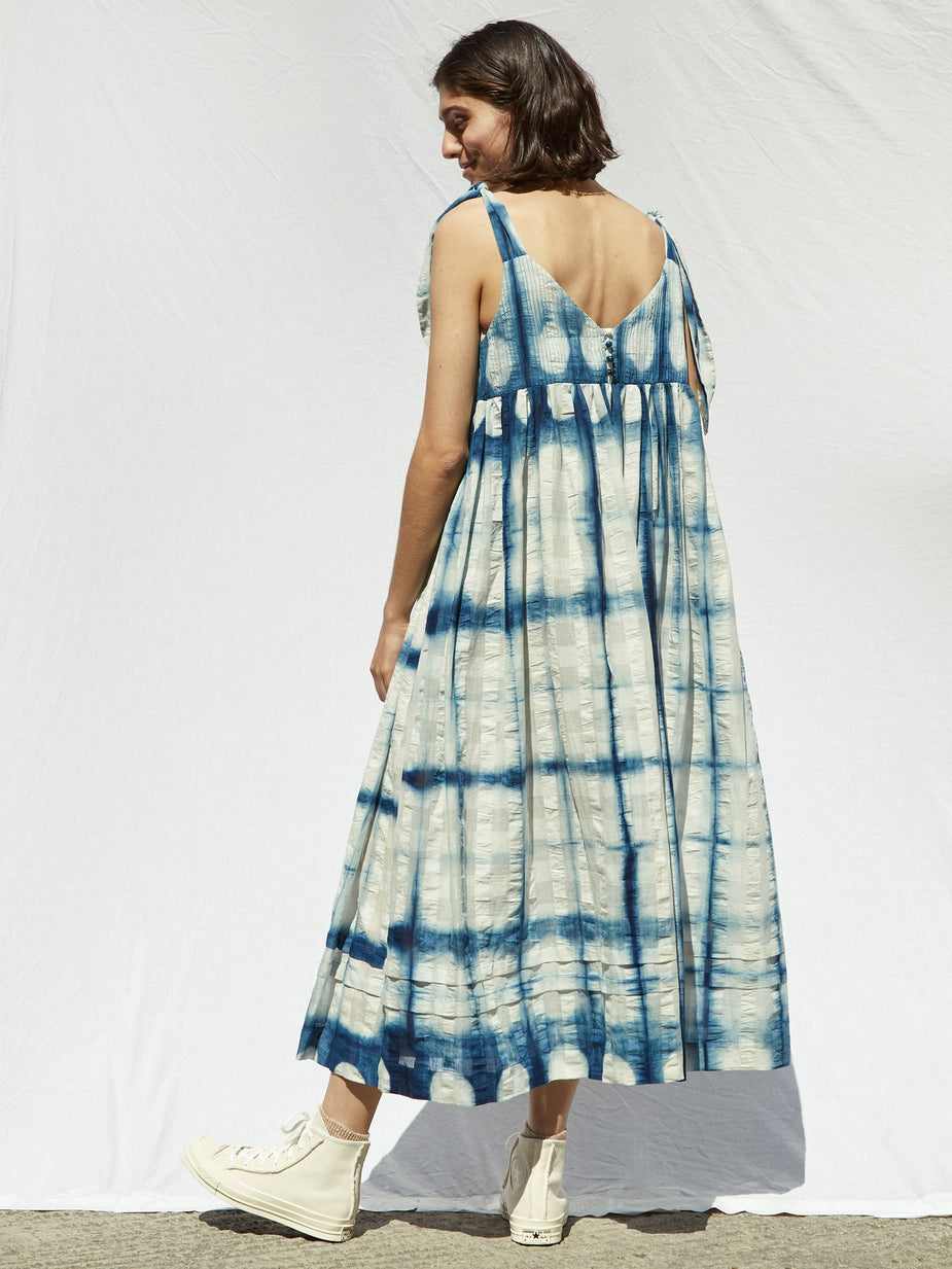 STORY mfg. STORY mfg. Daisy Dress - Sheer Indigo Moon Clamp - Blue