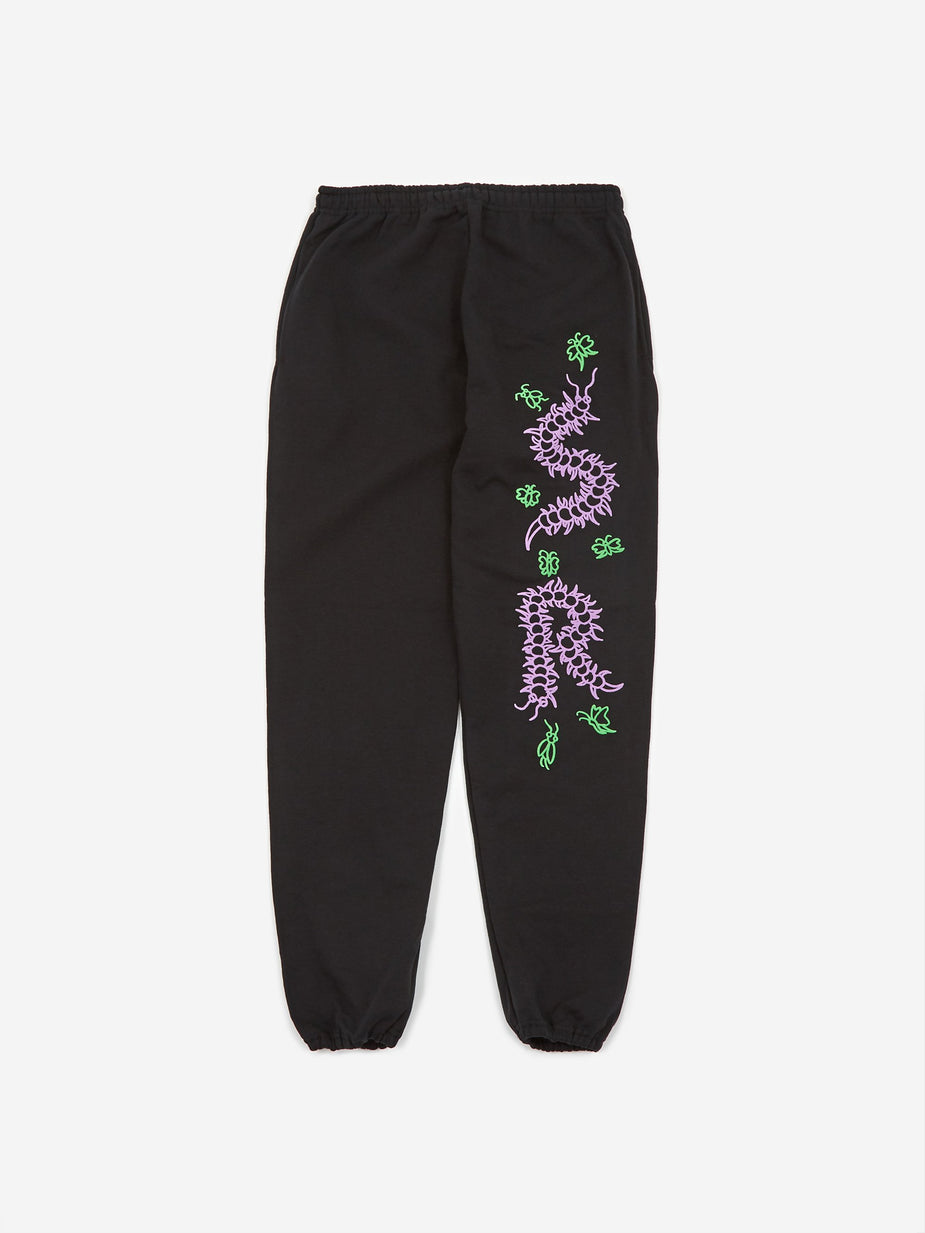 Stray Rats Stray Rats Caterpillar Puff Print Sweatpant - Black - Black