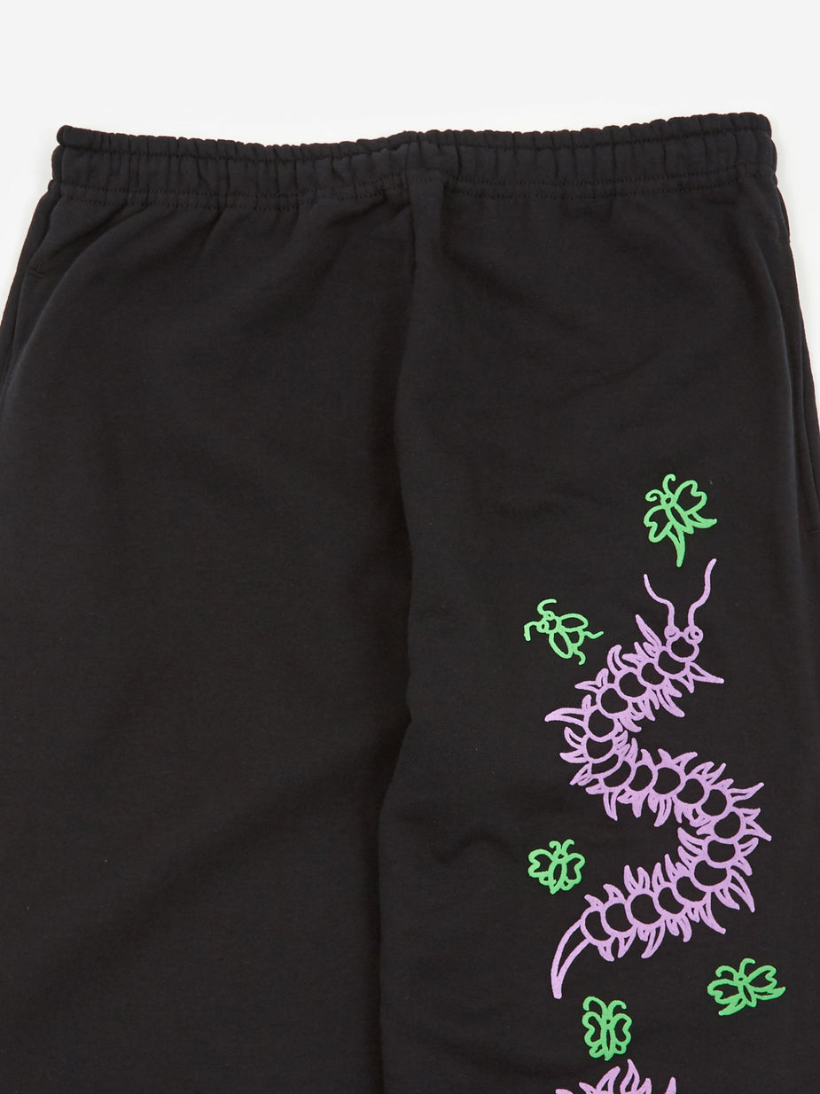 Stray Rats Stray Rats Caterpillar Puff Print Sweatpant - Black - Black