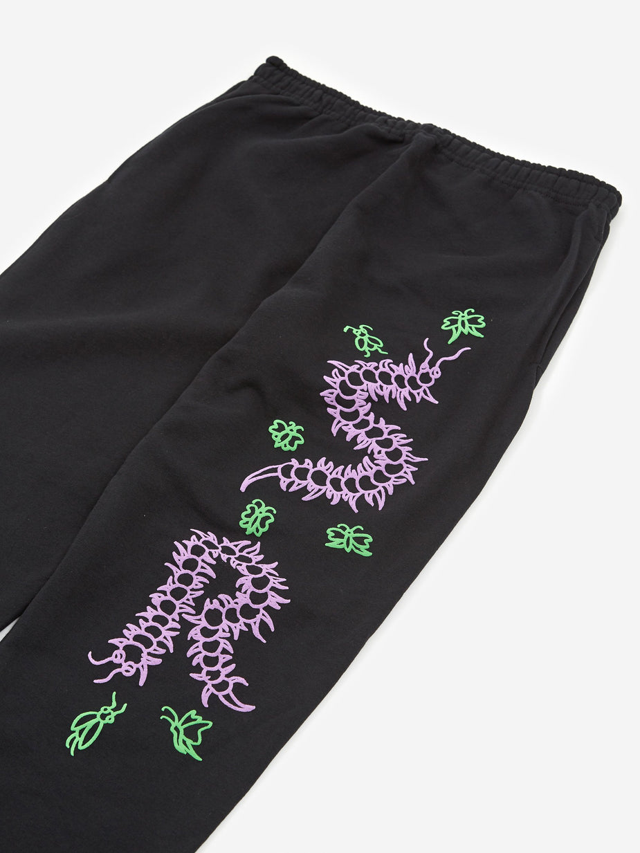 Stray Rats Stray Rats Caterpillar Puff Print Sweatpant - Black - Black
