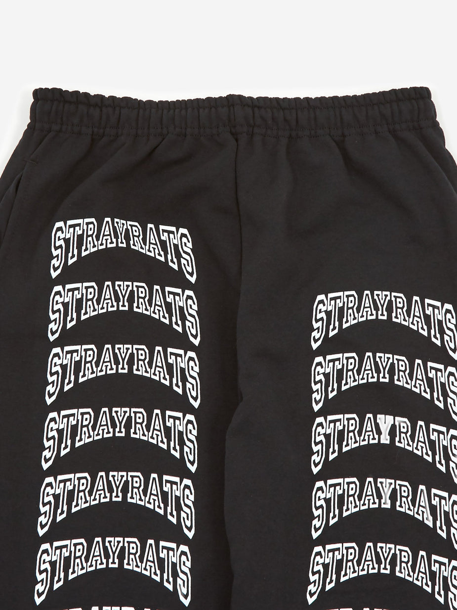 Stray Rats Stray Rats College Arch Logo Sweatpant - Black - Black