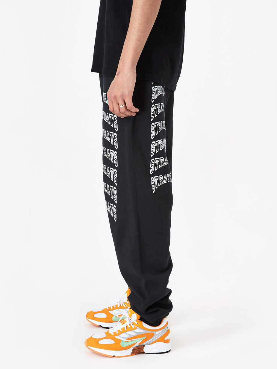 Stray Rats Stray Rats College Arch Logo Sweatpant - Black - Black