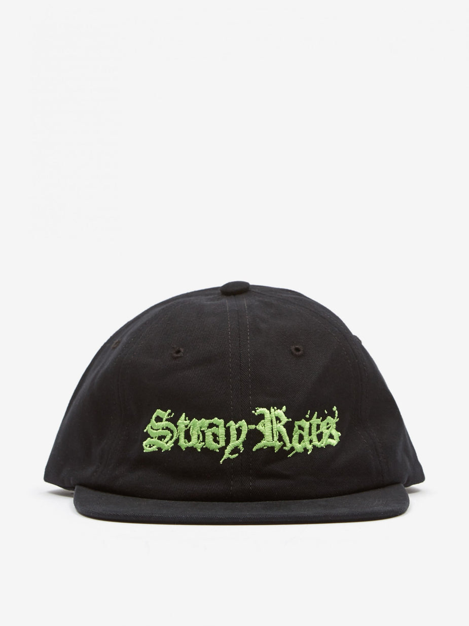 Stray Rats Stray Rats DBNO 6 Panel Hat - Black - Black