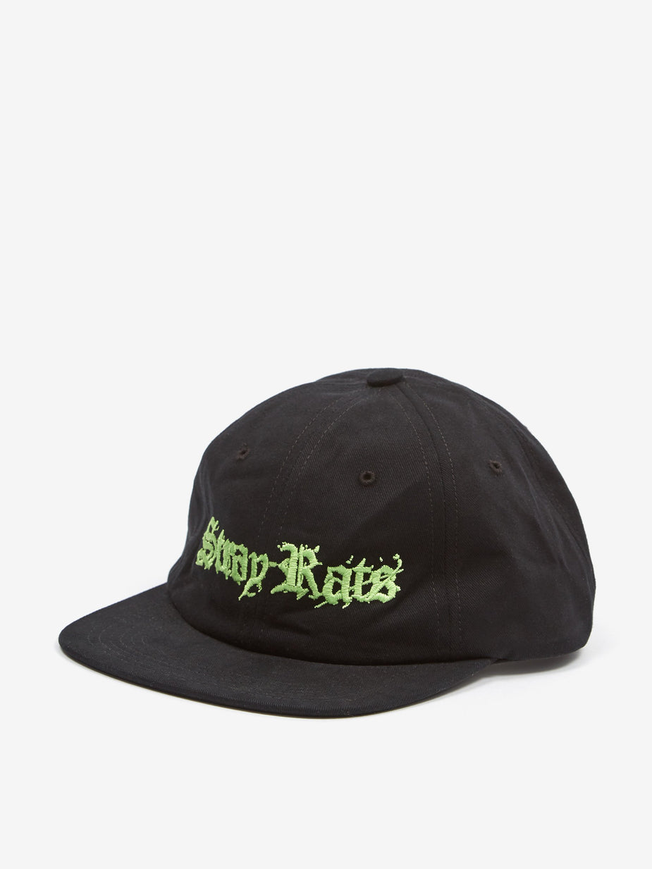 Stray Rats Stray Rats DBNO 6 Panel Hat - Black - Black