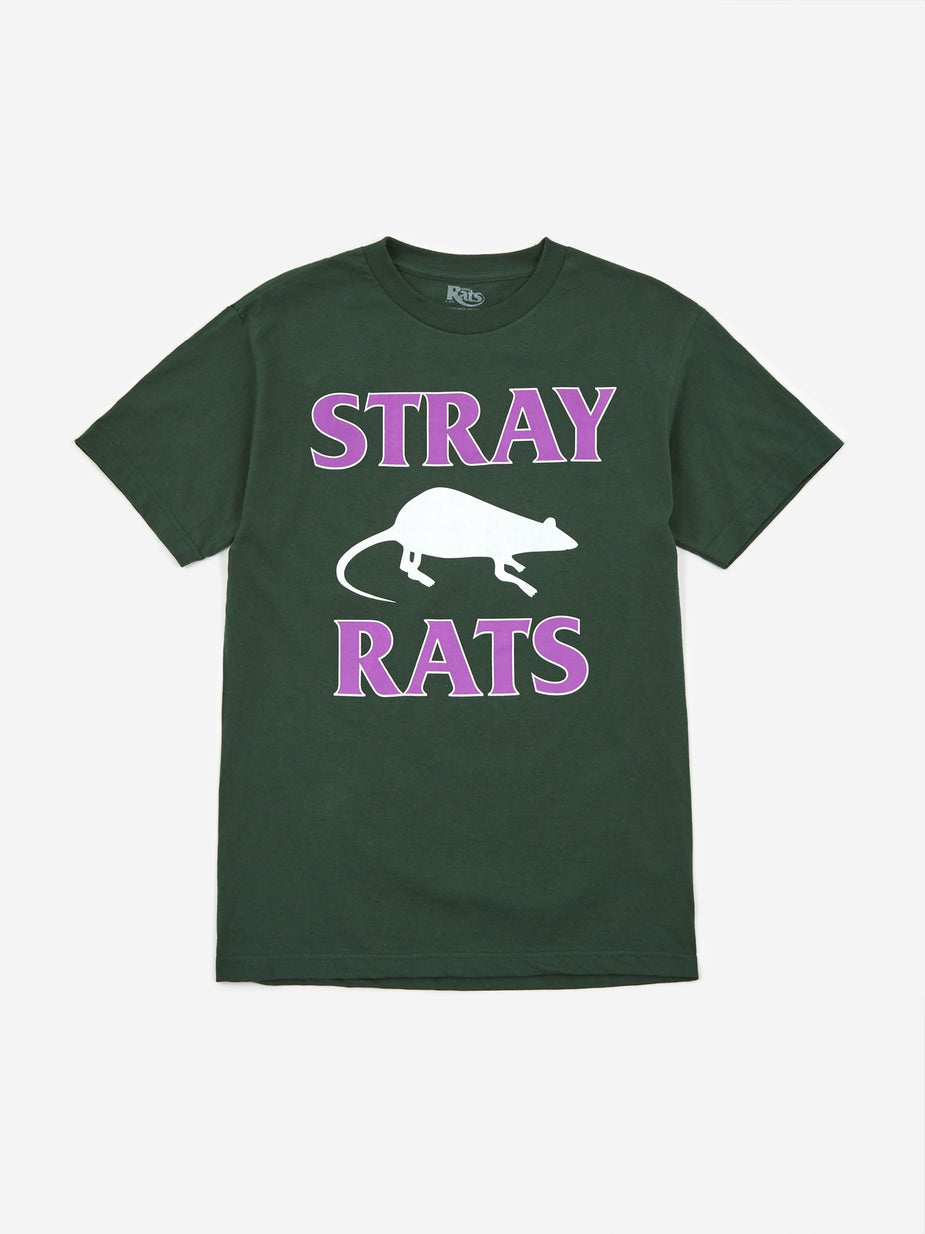 Stray Rats Stray Rats Rodenticide Shortsleeve T-Shirt - Dark Green - Green