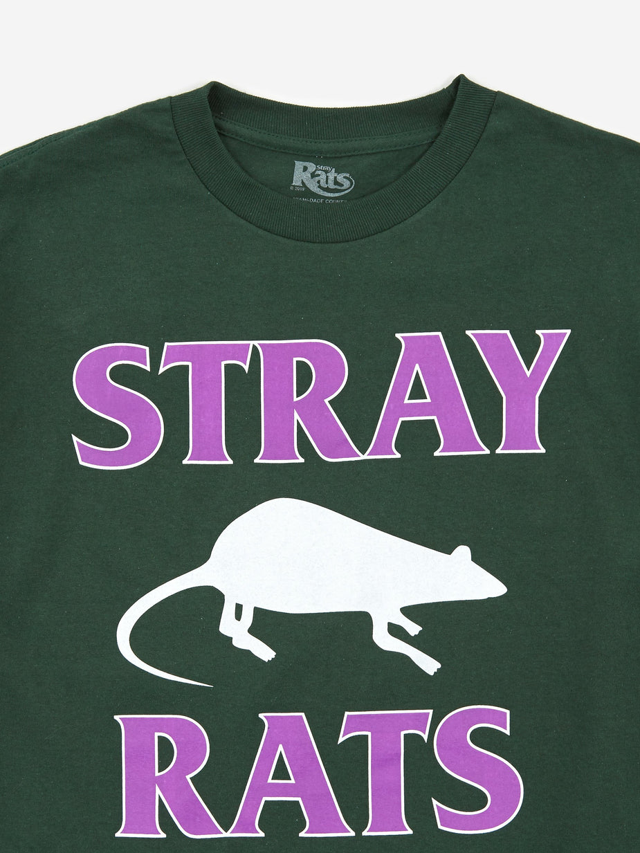 Stray Rats Stray Rats Rodenticide Shortsleeve T-Shirt - Dark Green - Green