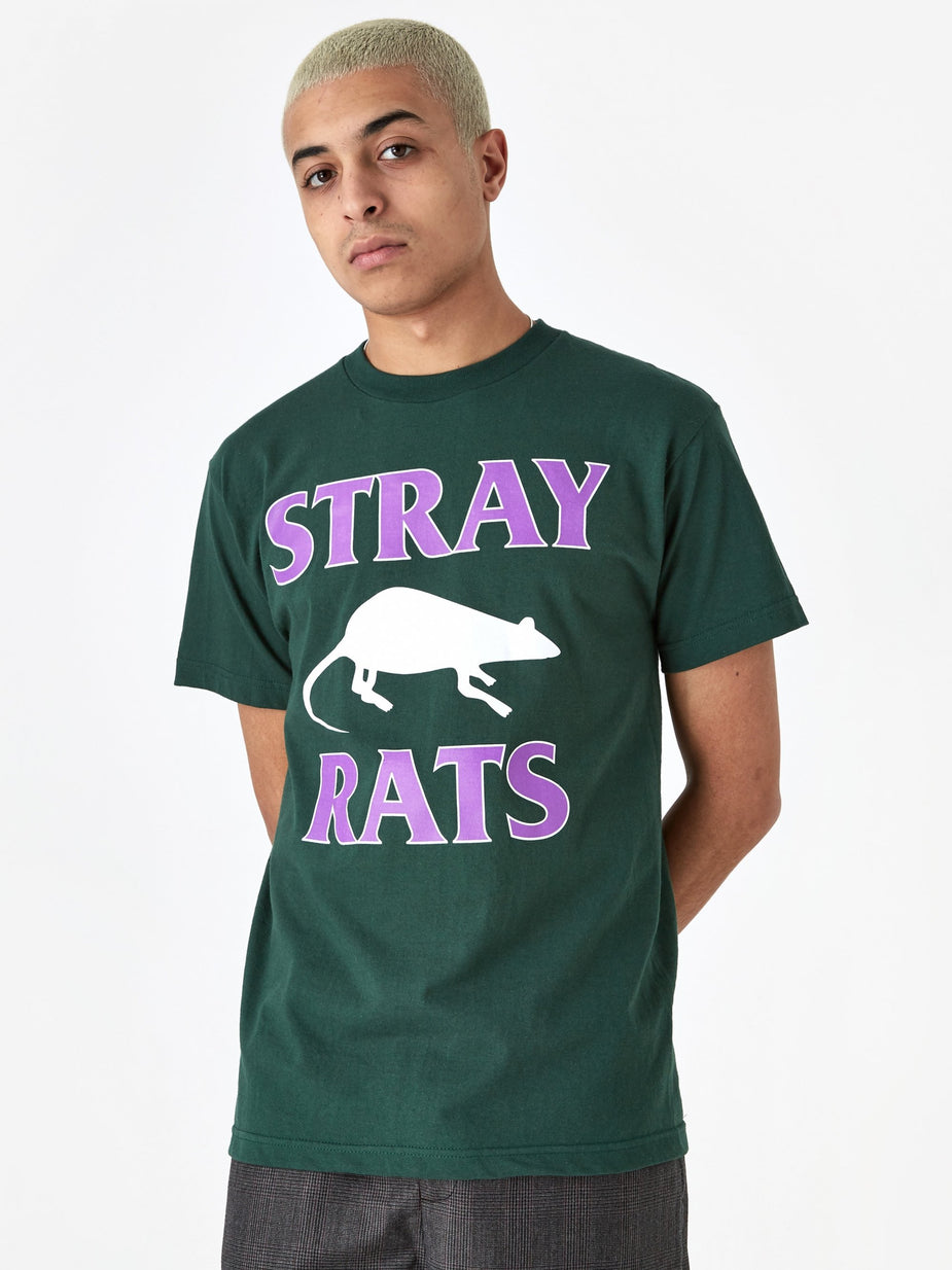 Stray Rats Stray Rats Rodenticide Shortsleeve T-Shirt - Dark Green - Green